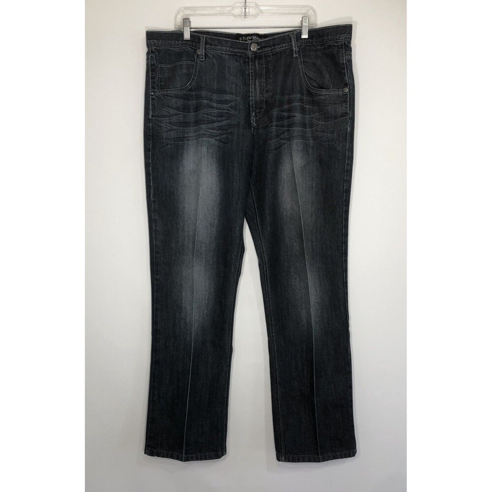 Y2K 90’s RB Jean Raw Blue 40/33 Black Denim Since 1983 Black Embroidered